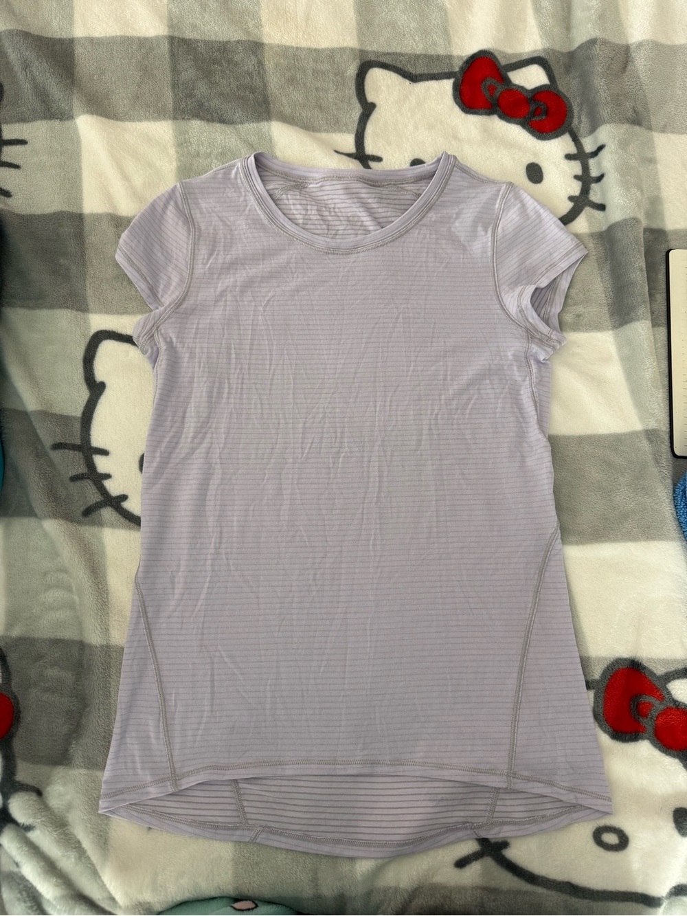lululemon athletica another mile Light Lavender Short Sleeve Performance Tee